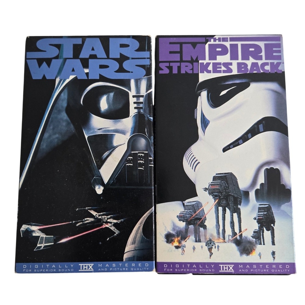 Star Wars A New Hope Empire Strikes Back VHS Lot 1995 THX Original Trilogy Fox